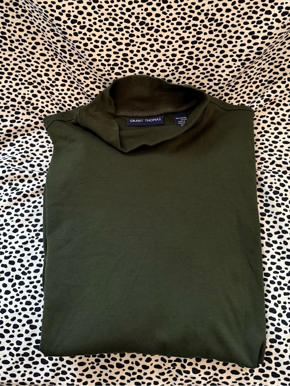 Grant Thomas Women’s Olive Green Long Sleeve Turtleneck